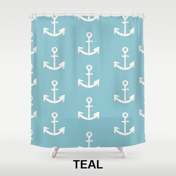 Lighthouse Anchor Nautical Ship Whale Fabric Shower Curtain (784411236622)