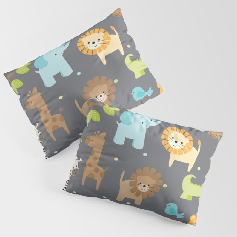 Jungle Animal Throw Pillow Safari Pillow Kids Pillow Cover Etsy