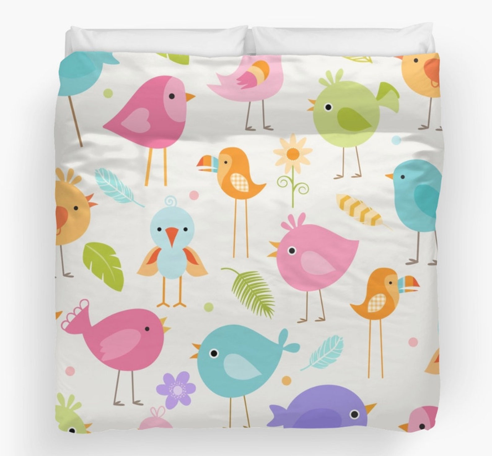Birds Duvet Cover Birds Comforter Birds Bedding Birds Etsy