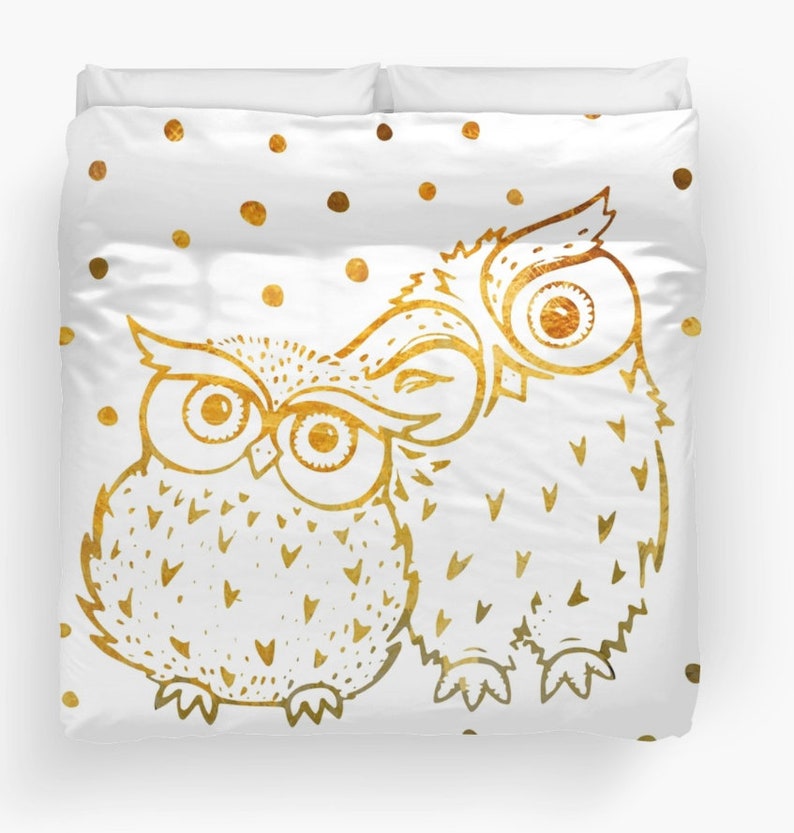 Owls Duvet Cover Owl Bedding Owl Comforter Owl Duvet Bird Etsy