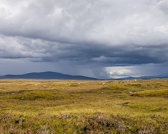 Scottish Highlands Art, Glencoe, Rannoch Moor, Scotland Wall Art, Scotland Landscape, Scottish Moor, Stormy Sky, Weather, Moody, Panorama