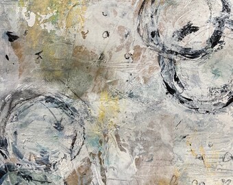 One of a kind Original Art. Acrylic Mixed Media Expressive Art Painting on Heavyweight Acid Free Paper. 8 x 12.