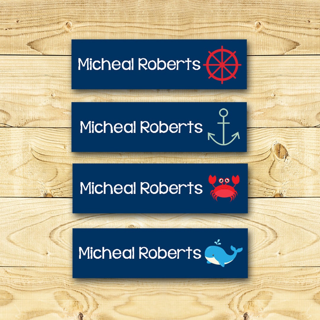 Iron on Name Labels Customized Clothing Labels for Daycare School Camps