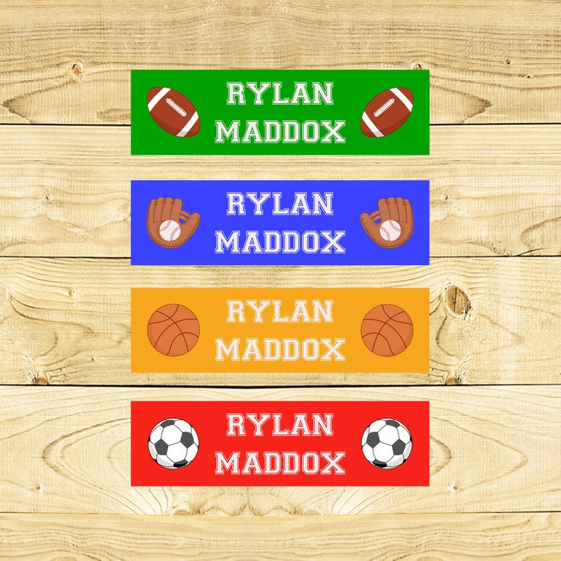 Iron on Name Labels Customized Clothing Labels for Daycare School Camps Nursing Home Boy Sports image 1