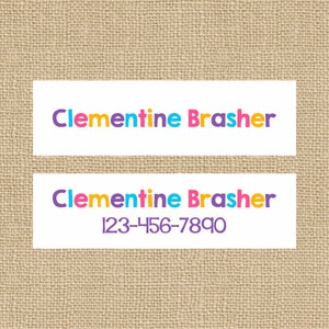 Sticker Labels Variety Pack | Skinny Circle Labels, Iron on Labels, Waterproof Decals for School Daycare and Camp | 028