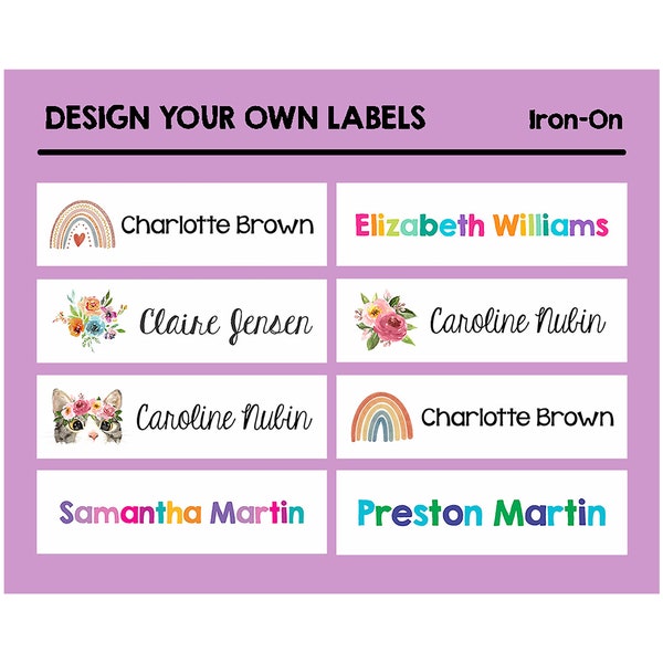 Iron on Name Labels - Customized Clothing Labels - Clothing Tags