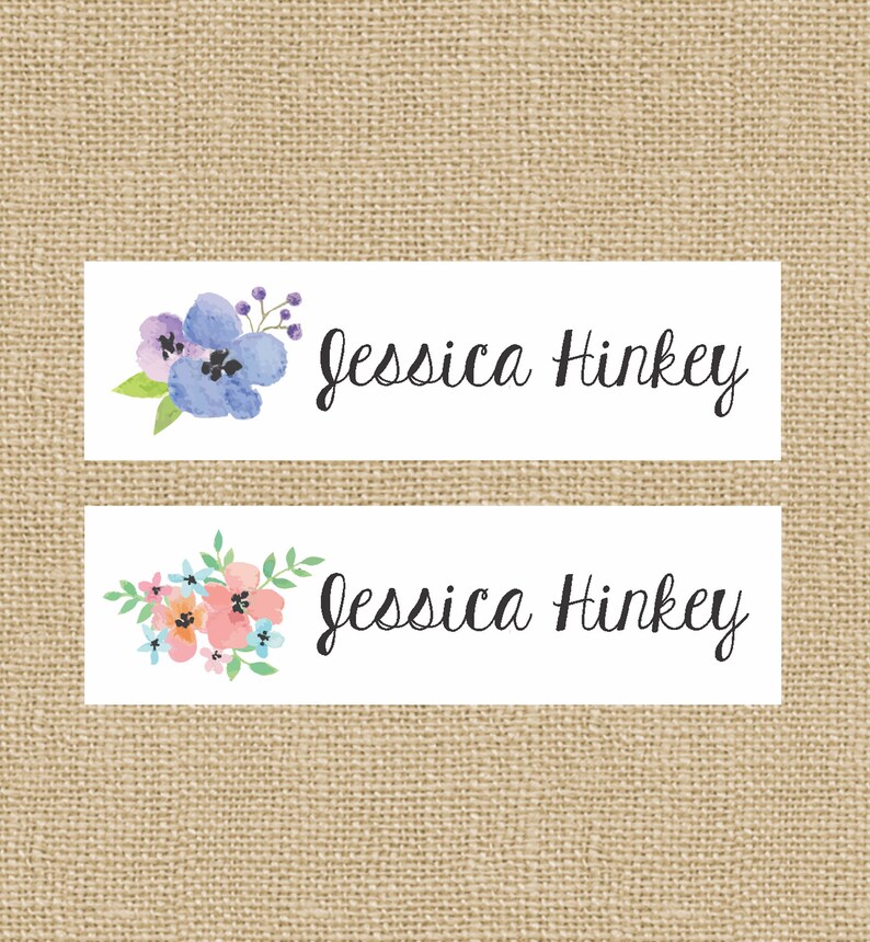 Skinny Waterproof Name Stickers Daycare Labels School Etsy UK