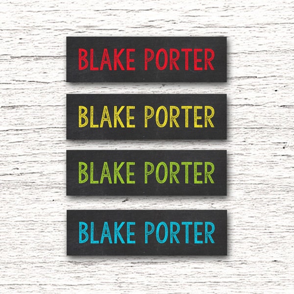 Sticker Labels Variety Pack | Skinny Circle Labels, Iron on Labels, Waterproof Decals for School Daycare and Camp | BoyChalkboard