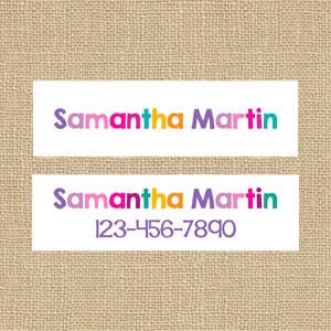 Sticker Labels Variety Pack | Skinny Circle Labels, Iron on Labels, Waterproof Decals for School Daycare and Camp | 021