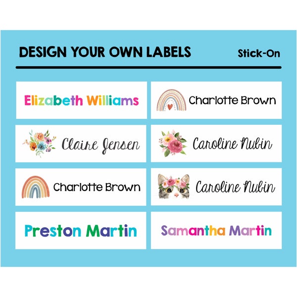 Name Stickers - Customized Labels - Daycare Labels -School Supply Labels - Dishwasher safe Labels- Waterproof Labels - Name Labels