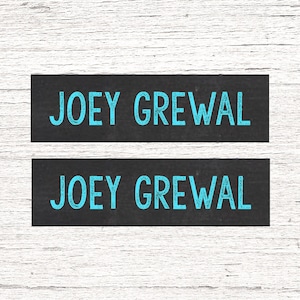 Sticker Labels Variety Pack | Skinny Circle Labels, Iron on Labels, Waterproof Decals for School Daycare and Camp | Blue Chalkboard