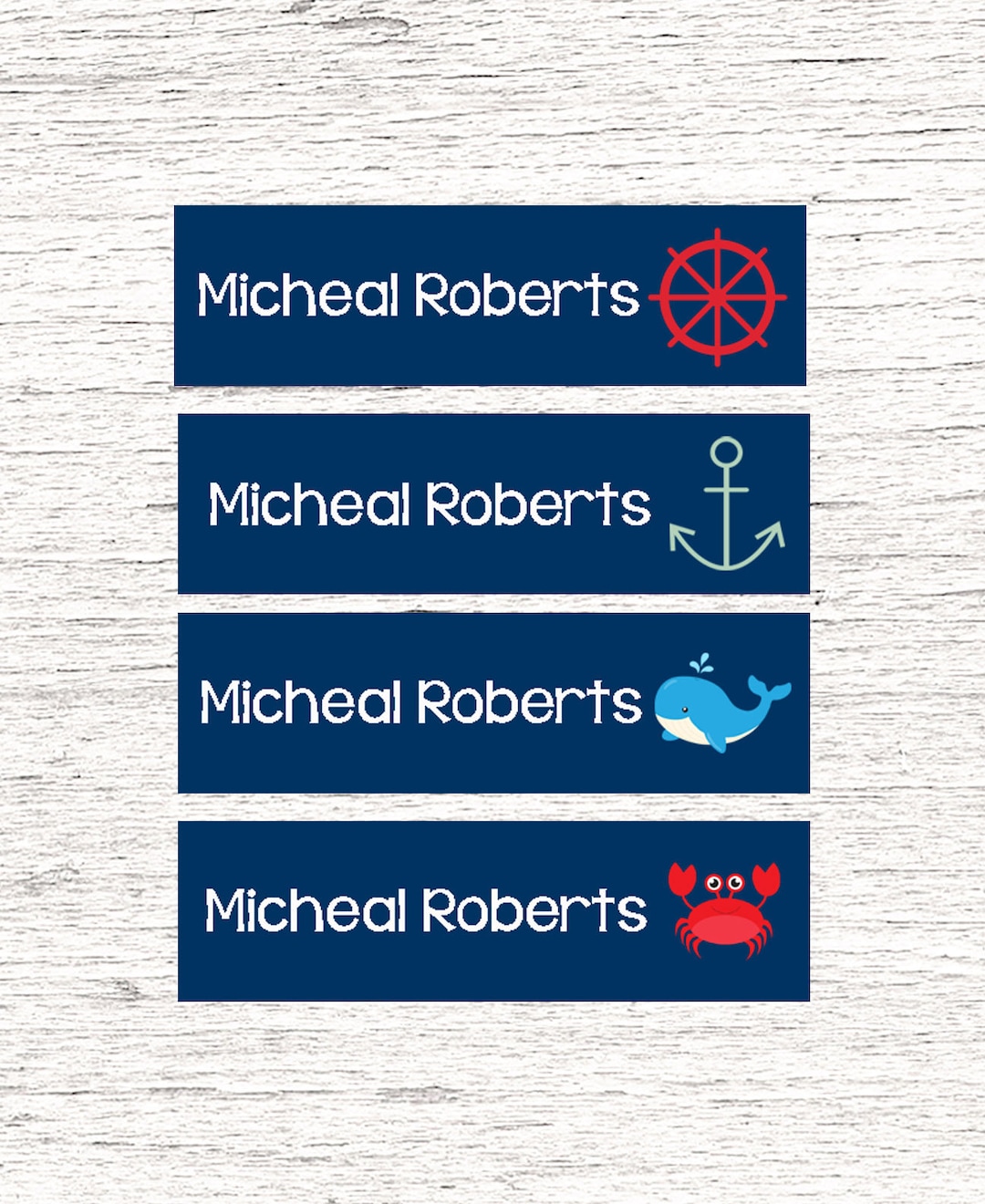 Skinny Waterproof Name Stickers Daycare Labels School Supply Labels
