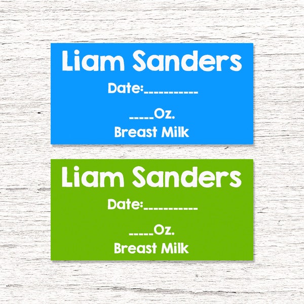 Removable Baby Bottle Labels - Personalized breast milk daily date labels for daycare -  Single-Use - 003