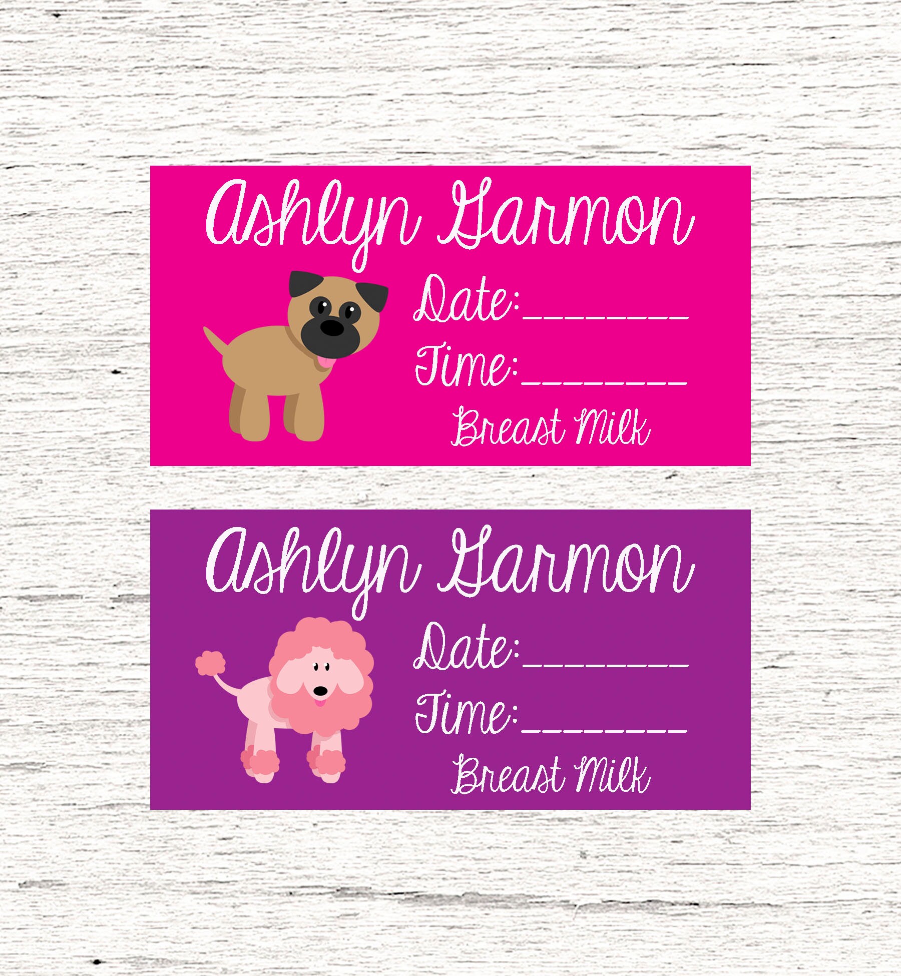 80 Dishwasher-Safe Removable Baby Bottle Labels ...