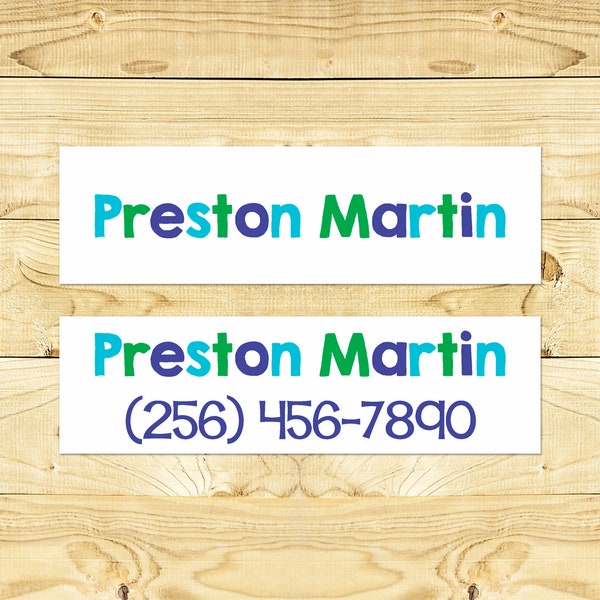 Iron on Name Labels - Customized Clothing Labels for Daycare  School Camps Nursing Home-  022