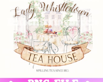 Lady Whistledown Tea House PNG, Hora do Chá, Programa de TV de Época (Download Digital)