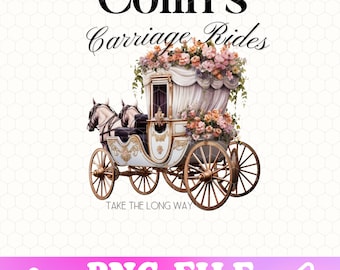 Colin's Carriage Rides PNG, Floral Design, TV show inspired (Digital Download)
