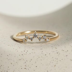 BILLIE ring - X7 Diamonds Wedding band - 14K Gold