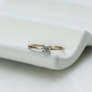 0,25ct Solitaire diamond ring 14k gold image 1