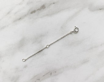 Removable and adjustable extension chain - Sterling silver