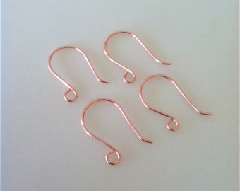 Handmade Copper Fishhook Earwires, DIY Earring Supplies Colored Wire Earwires