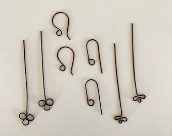 Handmade Head Pins Jewelry Supplies Findings Earring DIY Kit Copper Earwires