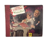 Vintage Christmas Boxed Record Set, A Christmas Carol, Lionel Barrymore, Christmas Art, Holiday Display, Vinyl Records, Incomplete, Story