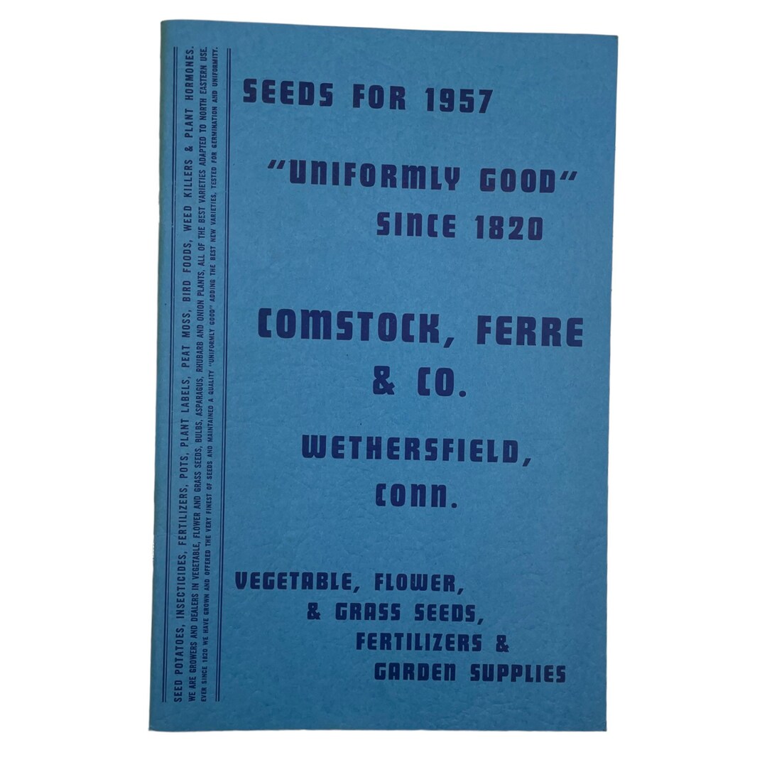 Vintage 1950s Seed Catalog Comstockferre Connecticut See Etsy