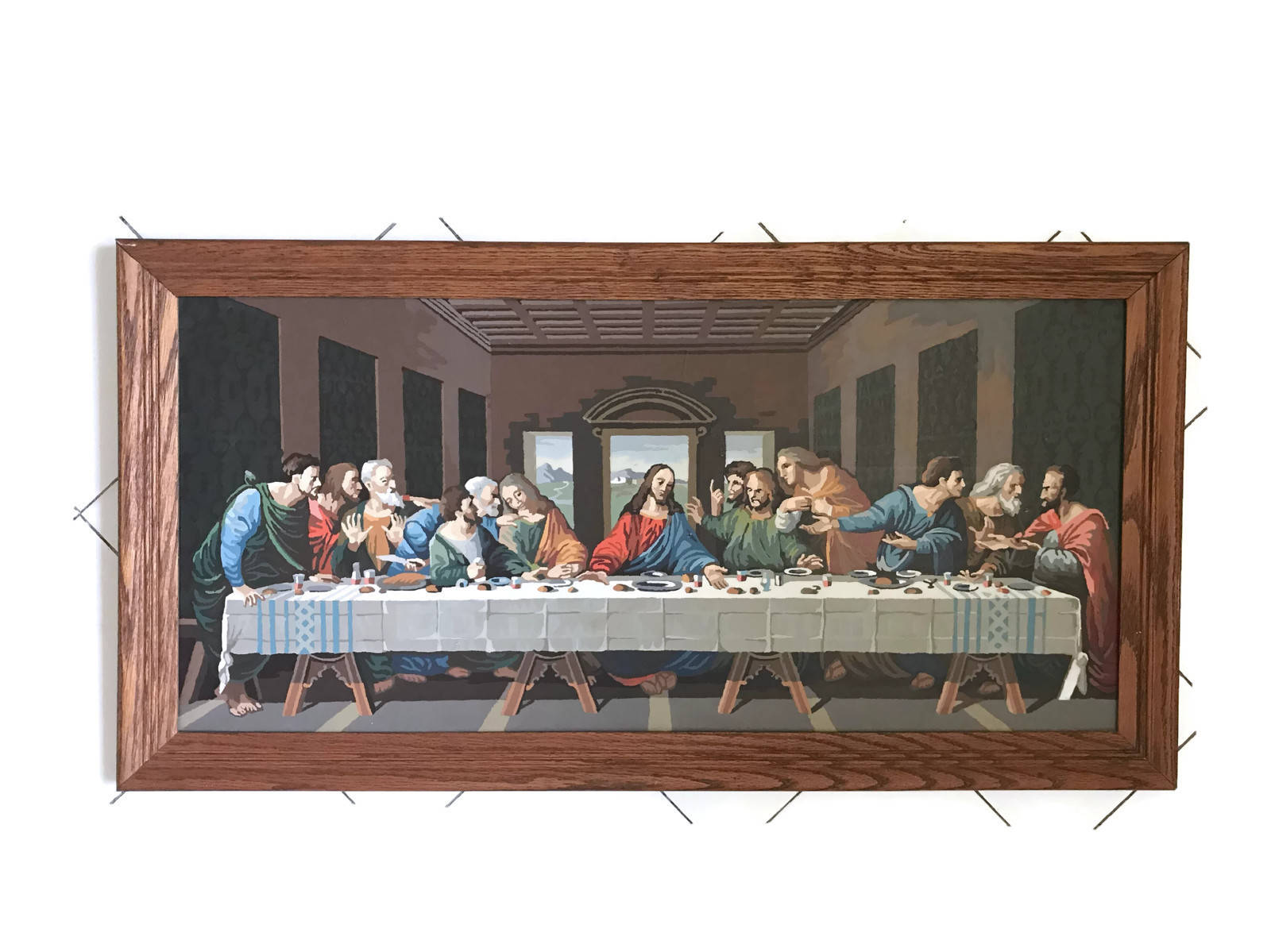 Vintage Paint by Number Last Supper Wood Frame PBN Home ...