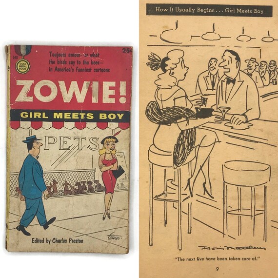Vintage 1950s Cartoon Humor Book Zowie Girl Meets Boy 1955 Etsy Vintage 1950s Cartoon Humor Book Zowie Girl Meets Boy 1955 Etsy
