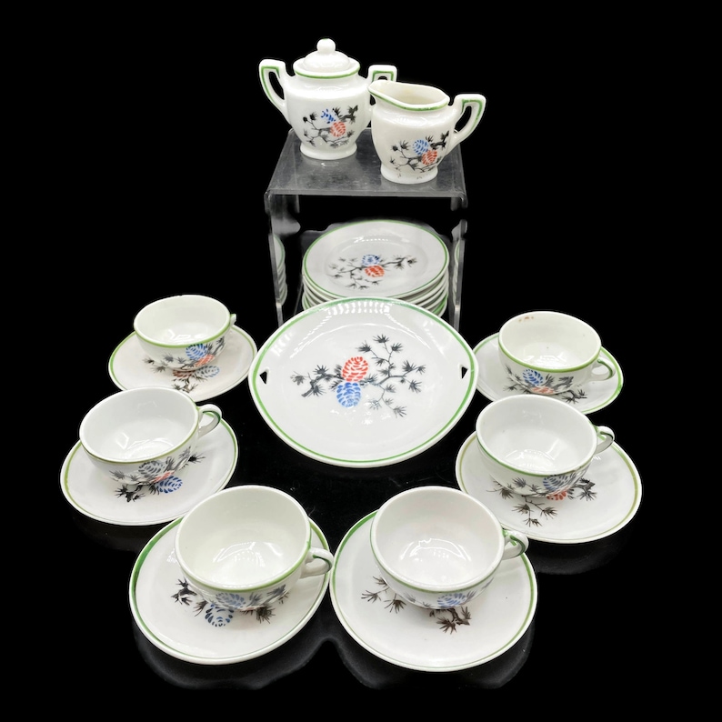 Vintage Child's China Tea Set Made in Japan 22 Pieces Etsy