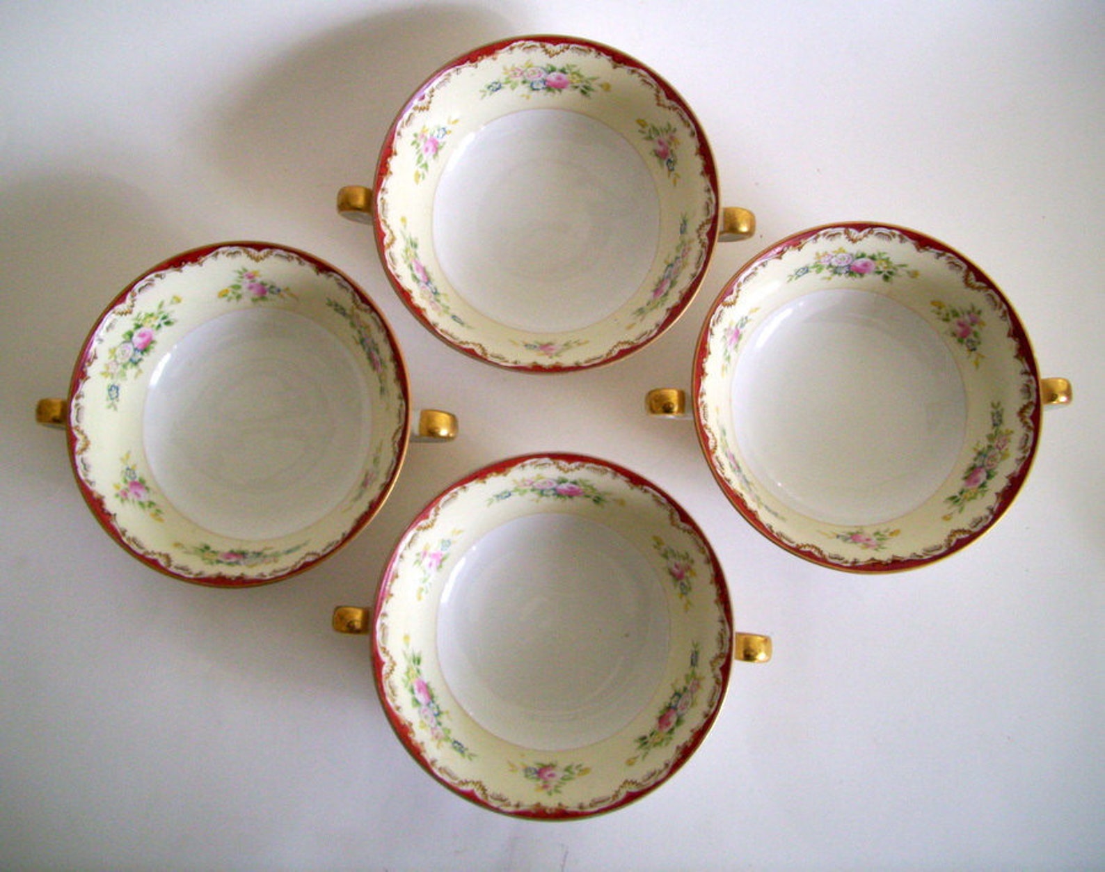 Vintage Tea Cups Mieto Hand Painted China Tea Cups Japan Set Etsy