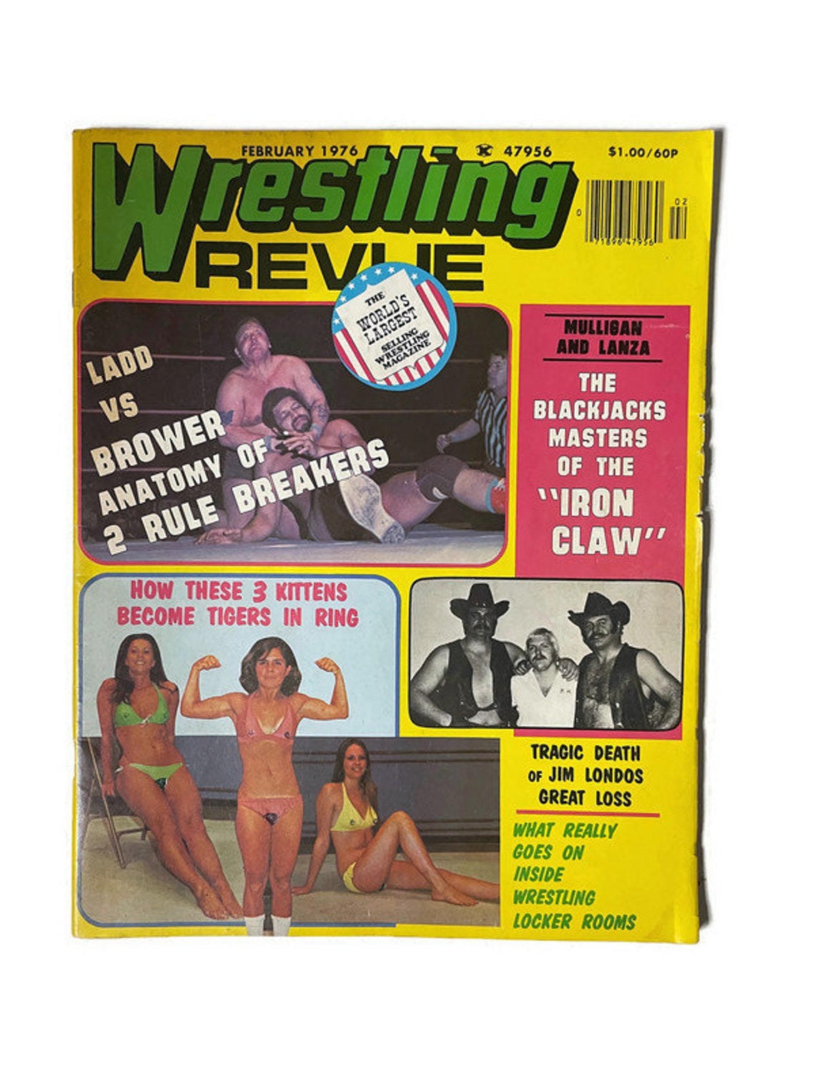 Vintage 1970s Wrestling Magazines Five Issues 1976 Musclemen Etsy