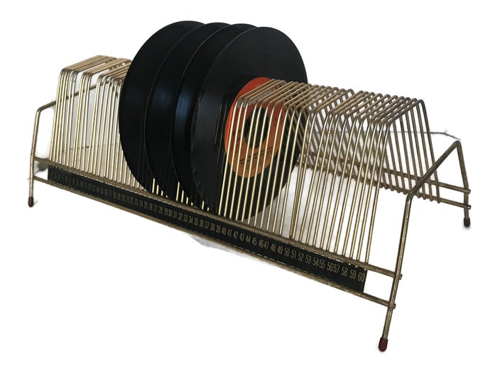 Mid Century Wire Record Rack, Retro LP Holder, Hi-fi Records, Vintage ...