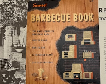 Vintage 1950s Sunset Barbecue Book: Illustrated Building Instructions