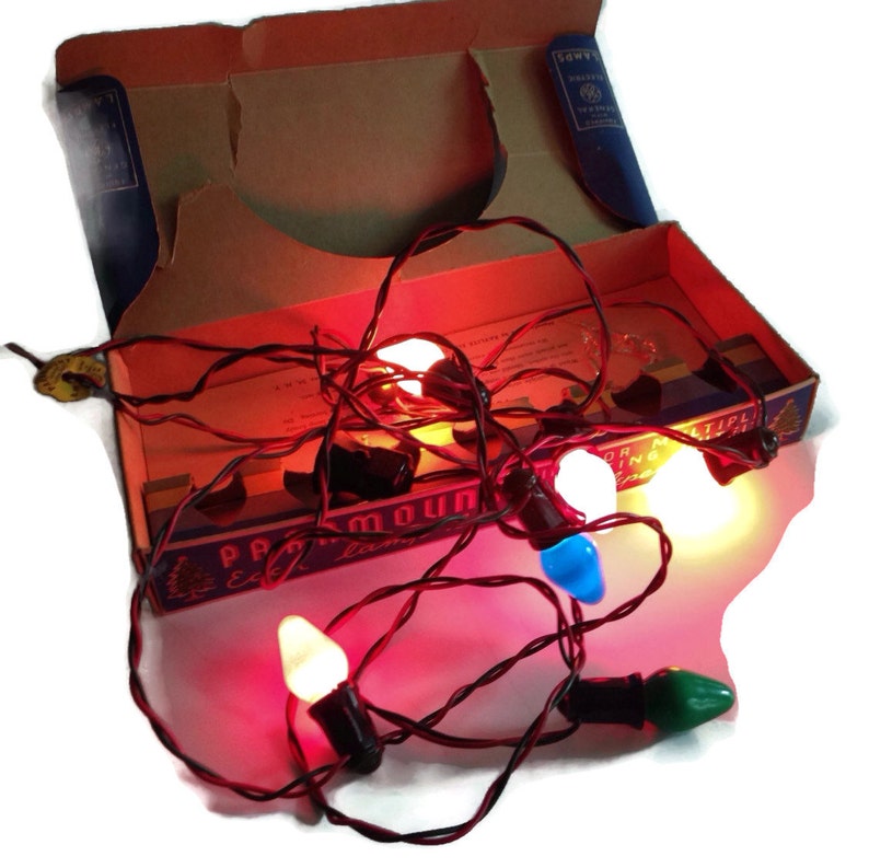 1950's Vintage Christmas Tree Lights Set Paramount General Etsy