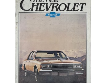 Vintage Car Dealer Brochure, 1980 Chevrolet Caprice Classic and Impala, Classic Car Automobilia, MCM American Cars, Man Cave, Car Photos