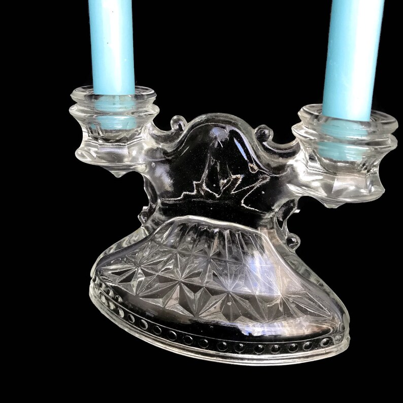 Vintage Crystal Glass Candle Holder Crystal Elegant Glass Etsy
