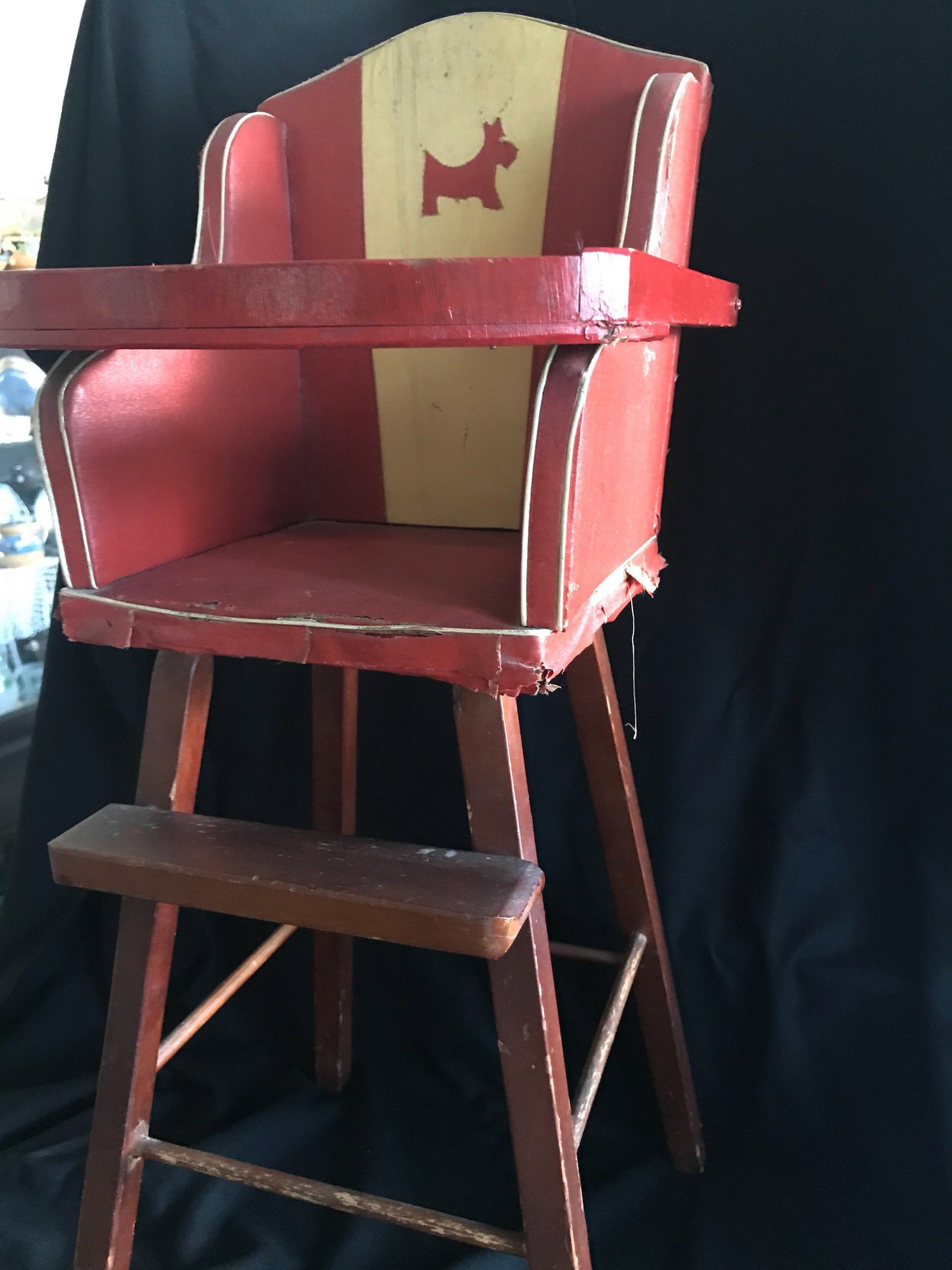 Antique Doll High Chair 1930s Doll Furniture Vintage Wood Etsy