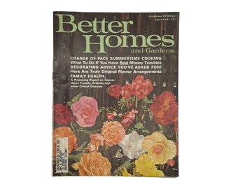 1940s Better Homes and Gardens Magazine, August 1963, Vintage Home Decor, Retro Ads, Cigarette Advertising, 40s Ephemera, Home Remodeling