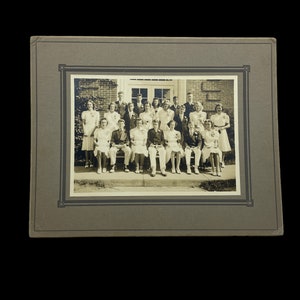 Vintage 1930s Class Photo: Black and White Mounted School Portrait