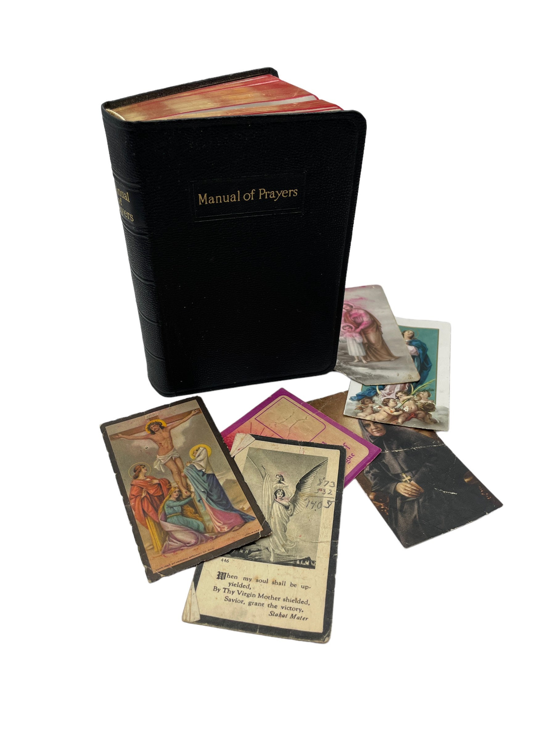 アンティーク　1889年　祈祷書　クリスチャン マニュアル Vintage 1800s Manual of Prayers, 1888 Copyright, for the Catholic