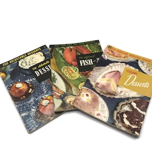 Vintage 1950s Cookbook Set: Culinary Arts Institute Recipes