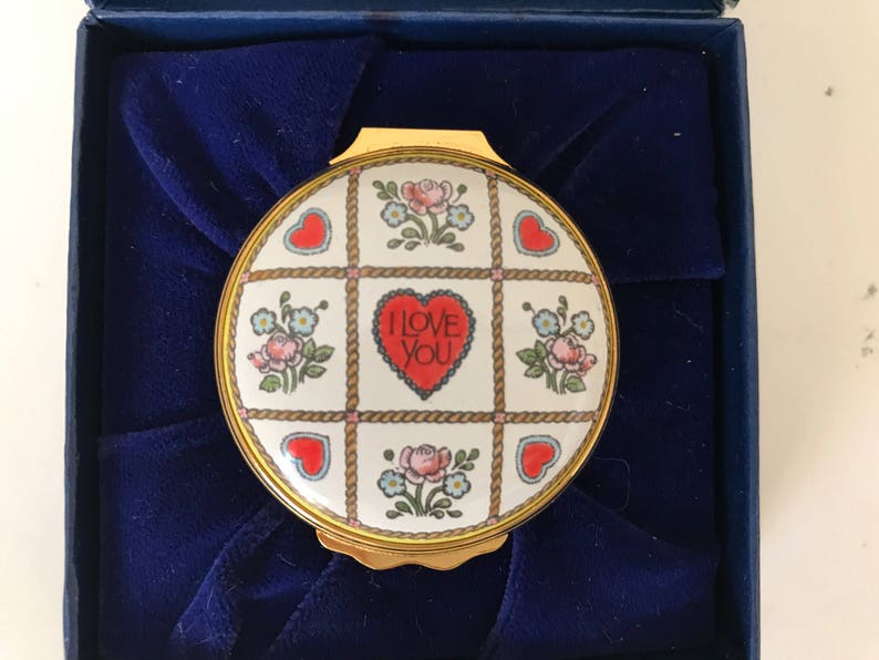 Vintage Enamel Box Halcyon Days Enamels Dated Trinket Box I Etsy UK