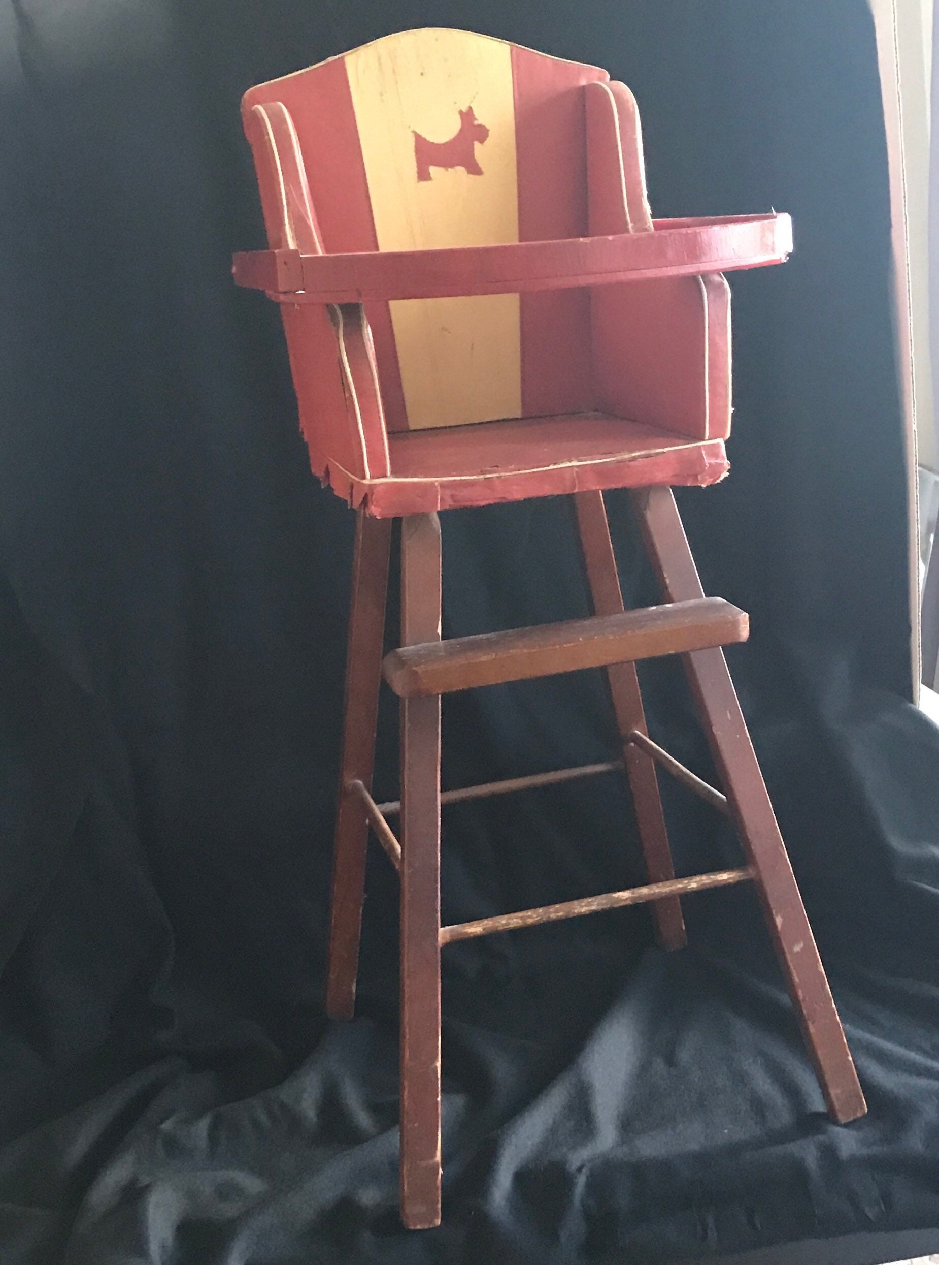 Antique Doll High Chair 1930s Doll Furniture Vintage Wood Etsy