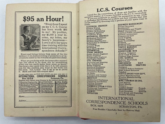 Antique 1903 Book International Mechanics Handbook Tradesman - Etsy