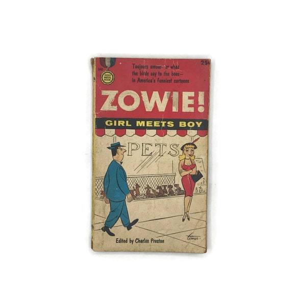 Vintage 1950s Cartoon Humor Book Zowie Girl Meets Boy 1955 Etsy