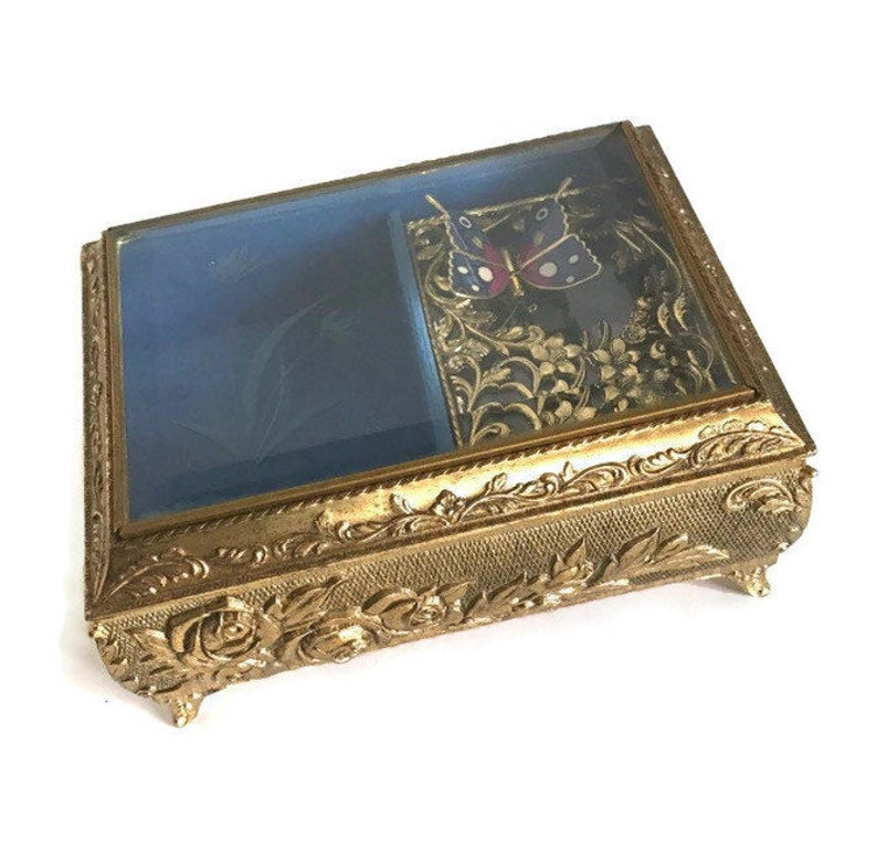 Vintage Music Jewelry Box Musical Box Enamel Automaton Etsy