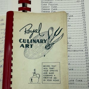 Vintage 1960s Community Cookbook, Royal Culinary Art, Local Recipes Book, 1962 Royal McBee Girls Club, Regional Cooking, Spiral Fundraiser