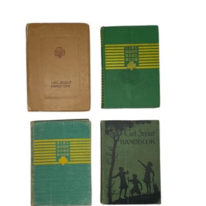Vintage Book 1930s 1940s 1950s Girl Scout Handbooks, Scouting Memorabilia, Merit Badges Hardback Book, Intermediate, Guide, Choose One